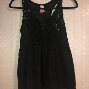 Black Knit Tank Top